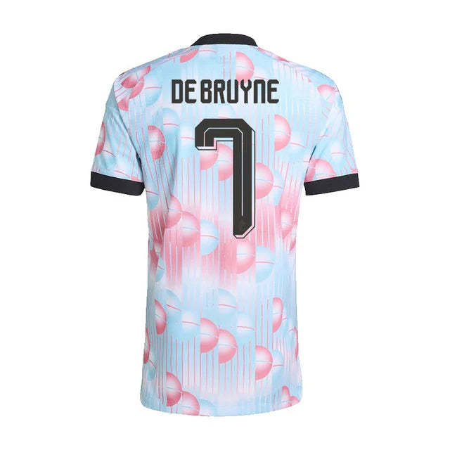 2026 World Cup De Bruyne Belgium Soccer Jersey Player Version Match Version - No.7 Home Red and Away Blue