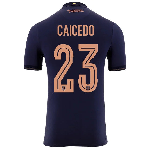 2026 World Cup Caicedo Ecuador Soccer Jersey Player Version Match Version - No.23 Home Yellow and Away Blue