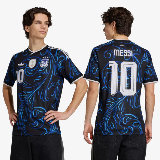 2026 World Cup Messi Argentina Soccer Jersey Player Version Match Version - No. 10 Home White & Blue and Away Black & Blue