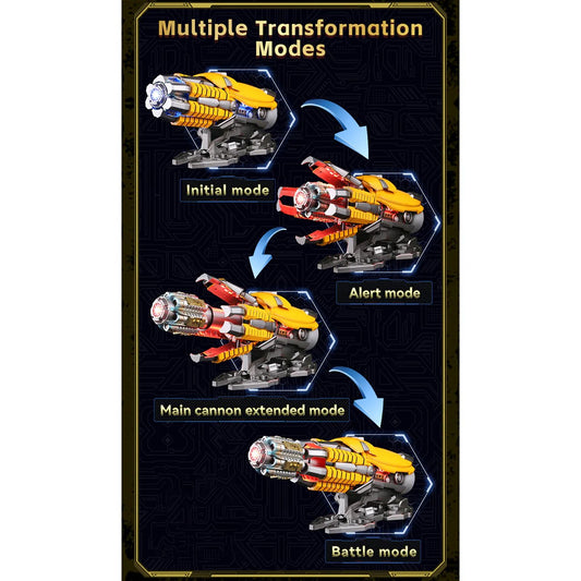 Transformers Bumblebee Wearable Hand Cannon – Kids Voice-Activated Toy with Gatling Sound Effects & LED Light, Boys Gift