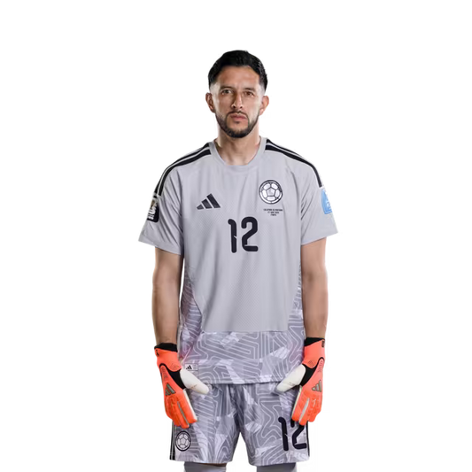 Colombia National Football Team 2026 World Cup Jersey (Player Version/Match Version) — Goalkeepers: No. 1 David Ospina, No. 12 Camilo Vargas, No. 24 Álvaro Montero/ Porteros: N.° 1 David Ospina, N.° 12 Camilo Vargas, N.° 24 Álvaro Montero
