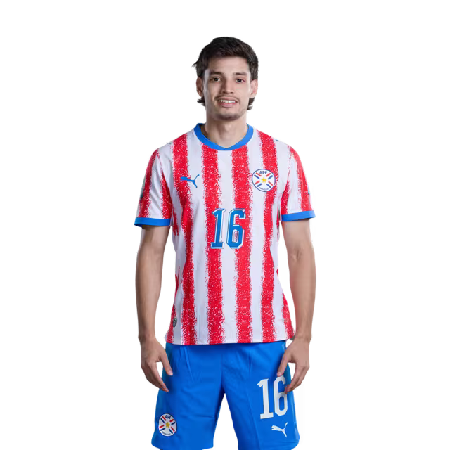 Paraguay National Football Team 2026 World Cup Jerseys (Player/Match Versions) – Midfielders: No. 11 Mauricio, No. 14 Andrés Cubas, No. 16 Damián Bobadilla / Mediocampista: No 11 MAURICIO, No 14 Andrés CUBAS,No. 16 Damián BOBADILLA rehegua