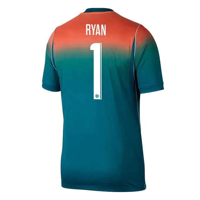 2026 World Cup Mathew Ryan Australia Soccer Jersey Player Version Match Version - No.1 Home Yellow and Away Green