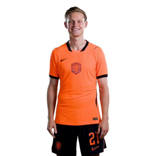 Netherlands National Team 2026 World Cup Jersey (Player Version/Match Issue) — Midfielders: No. 21 Frenkie de Jong, No. 26 Quinten Timber / Middenvelders: nr. 21 Frenkie de Jong, nr. 26 Quinten Timber