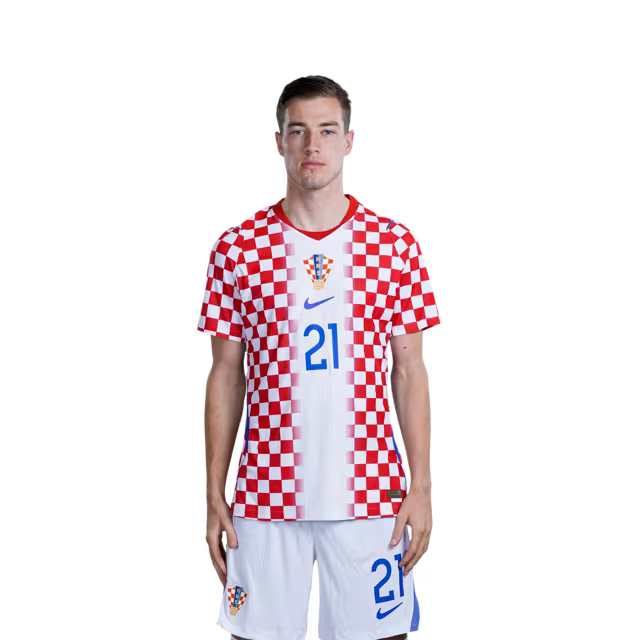 Croatia National Team 2026 World Cup Jersey (Player Version/Match Version) — Midfielders: No. 17 Petar Sučić, No. 19 Toni Fruk, No. 21 Luka Sučić / Veznjaci: Br. 17 Petar SUCIĆ, Br. 19 Toni FRUK, Br. 21 Luka SUCIĆ