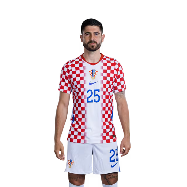 Croatia National Team 2026 World Cup Jersey (Player Version/Match Version) — Defenders: No. 22 Luka Vušković, No. 25 Martin Erlić / Obrambeni igrači: Br. 22 Luka VUSKOVIĆ, Br. 25 Martin ERLIĆ