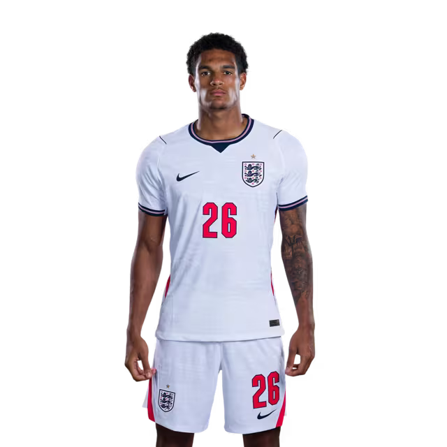 England National Soccer Team 2026 FIFA World Cup Jerseys (Player Version and Match Version) – Defenders: #24 Reece JAMES, #25 Djed SPENCE, #26 Jarell QUANSAH