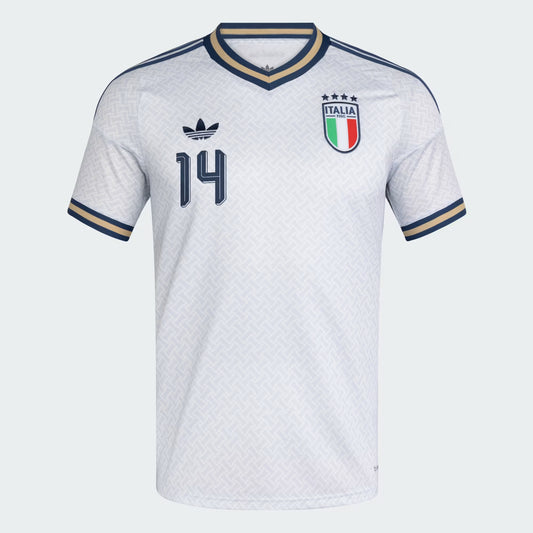 2026 World Cup Chiesa Italy Soccer Jersey Player Version Match Version - No.14 Home Blue and Away White