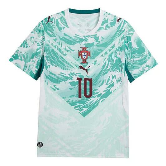 2026 World Cup Bernardo Portugal Soccer Jersey Player Version Match Version - No.10 Home Red and Away Green
