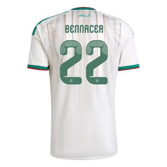 2026 World Cup Ismael Bennacer Algeria Soccer Jersey Player Version Match Version - No. 22 Home White and Away Green