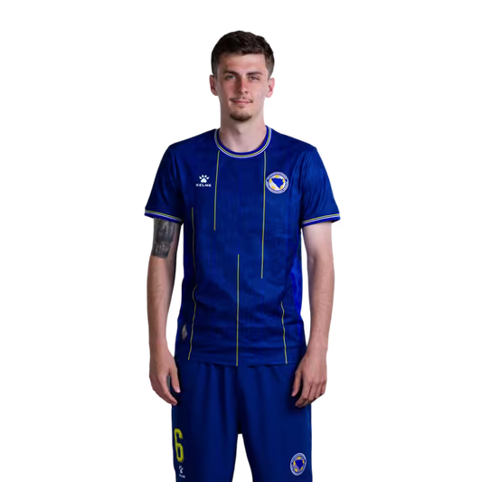 Bosnia and Herzegovina National Team 2026 World Cup Jerseys (Player and Match Versions) – Midfielders: No. 6 Benjamin Tahirović, No. 8 Armin Gigović, No. 13 Ivan Bašić / Vezisti: Br. 6 Benjamin TAHIROVIĆ, Br. 8 Armin GIGOVIĆ, Br. 13 Ivan BAŠIĆ
