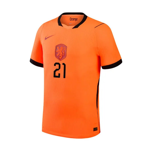 2026 World Cup F.De Jong Netherlands Soccer Jersey Player Version Match Version - No.21 Home Orange and Away White