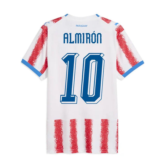 2026 World Cup Almiron Paraguay Soccer Jersey Player Version Match Version - No.10 Home Red and Away Blue