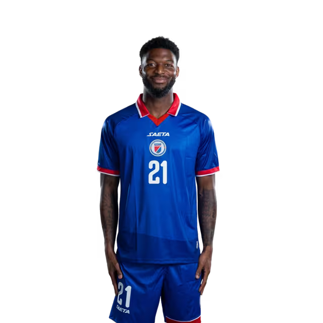 Mayo foutbòl koup di mond Ayiti 2026 vèsyon jwè vèsyon match la - Atakan No.19 Yassin FORTUNE, No.20 Frantzdy Pierrot, No.21 Josue CASIMIR