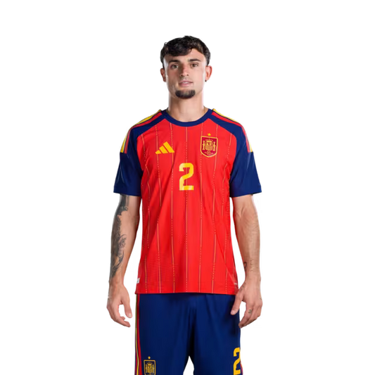 Spain National Team 2026 World Cup Jersey (Player/Match Version) — Defenders: No. 2 Marc Pubill, No. 3 Alex Grimaldo, No. 4 Eric García / Defensa nº 2 Marc Pubill, nº 3 Alex Grimaldo, nº 4 Eric García