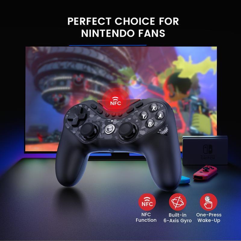 GameSir Tarantula Pro (Not for Xbox) Wireless Controller for PC/Switch/iOS/Android - ABXY Layout Switching, Anti-Drift TMR Sticks, 9 Mappable Buttons, RGB Lighting, 1200mAh Console Smartphone