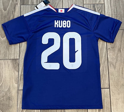 2026 World Cup Kubo Japan Soccer Jersey Player Version  Match Version - No.20 Home Blue and Away White