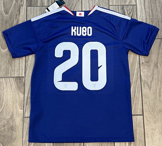 2026 World Cup Kubo Japan Soccer Jersey Player Version  Match Version - No.20 Home Blue and Away White