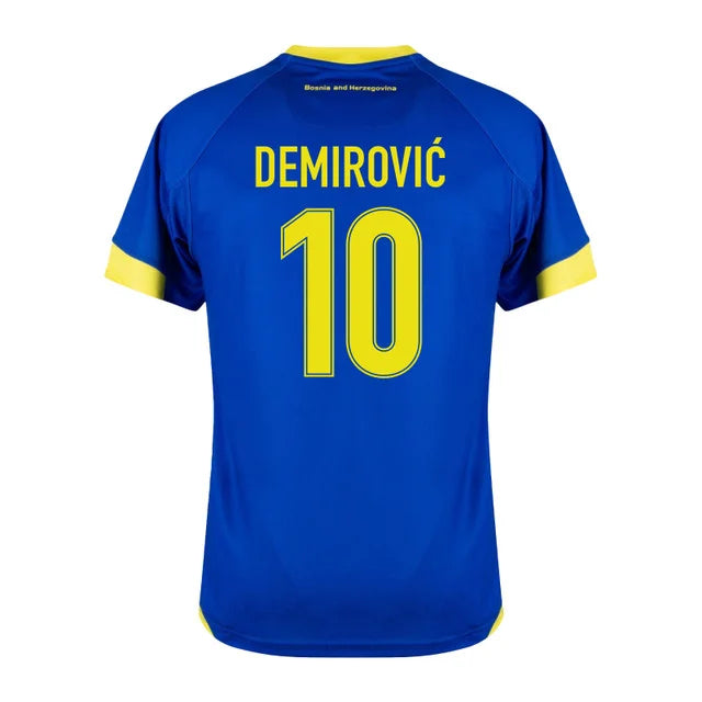 2026 World Cup Demirovic Bosnia and Herzegovina Soccer Jersey Player Version  Match Version - No.10 Home White and Away Blue
