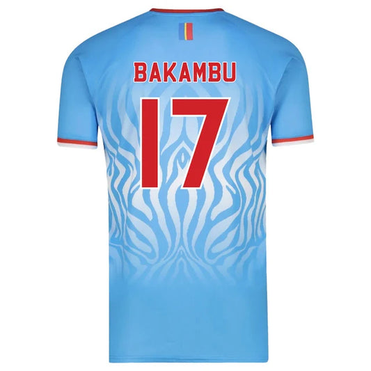 2026 World Cup Bakambu Republic of the Congo Soccer Jersey Player Version  Match Version - No.17 Home Blue and Away White
