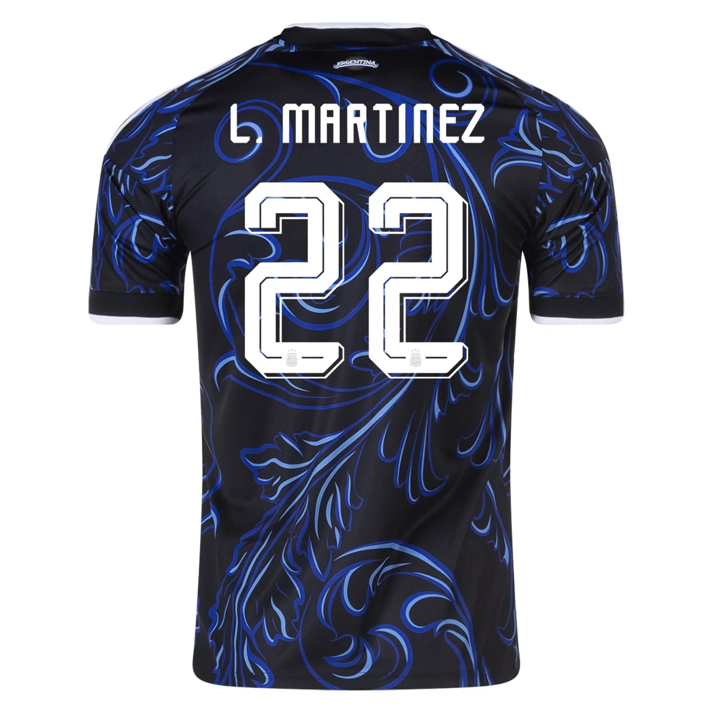 2026 World Cup Lautaro Martinez Argentina  Soccer Jersey Player Version  Match Version - No. 22 Home White & Blue and Away Black & Blue