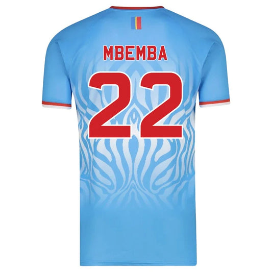 2026 World Cup Mbemba Republic of the Congo Soccer Jersey Player Version  Match Version - No.22 Home Blue and Away White