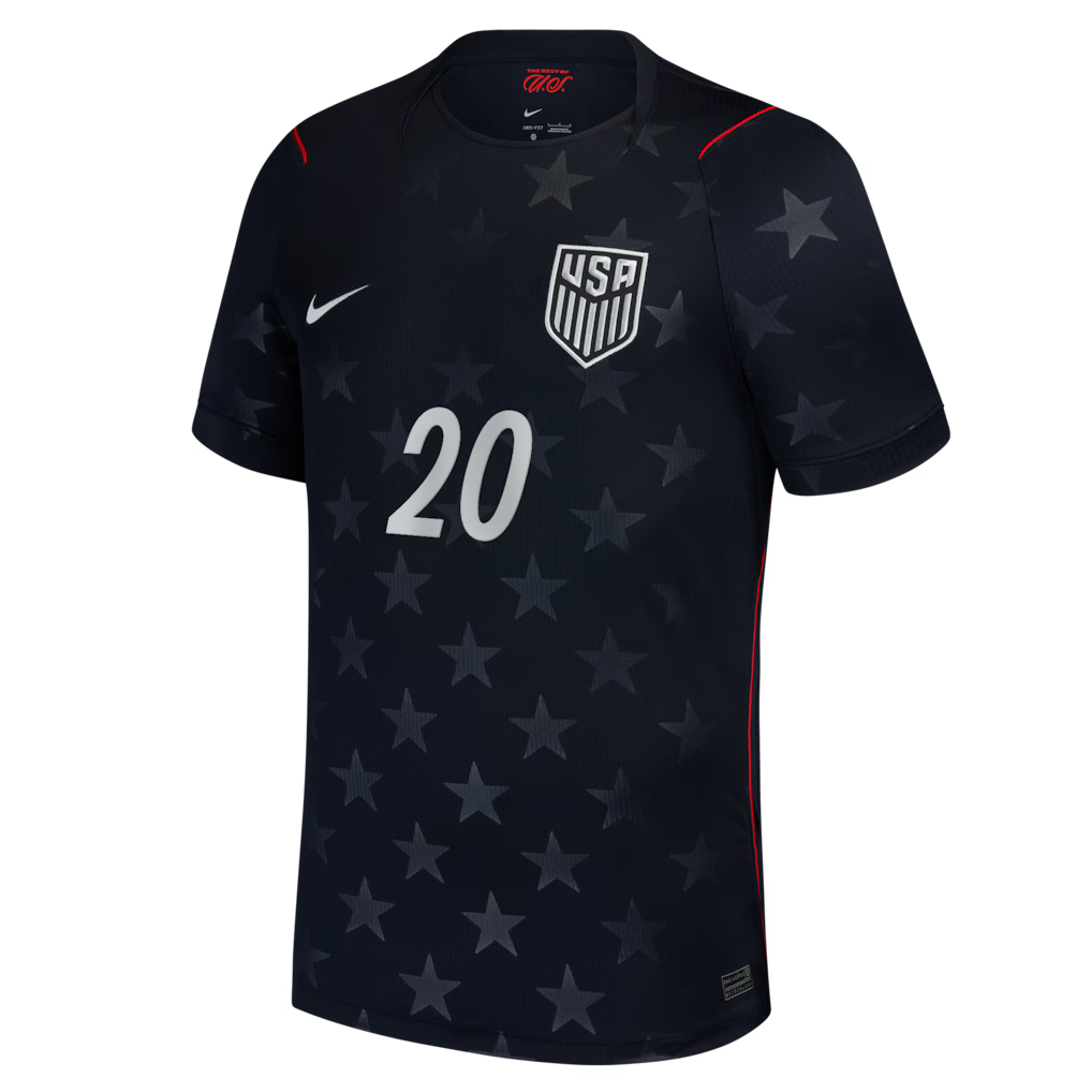 Fralin Balogun Men's USA National Soccer Team 2026 Season No. 20 Jersey - Home White and Away Black