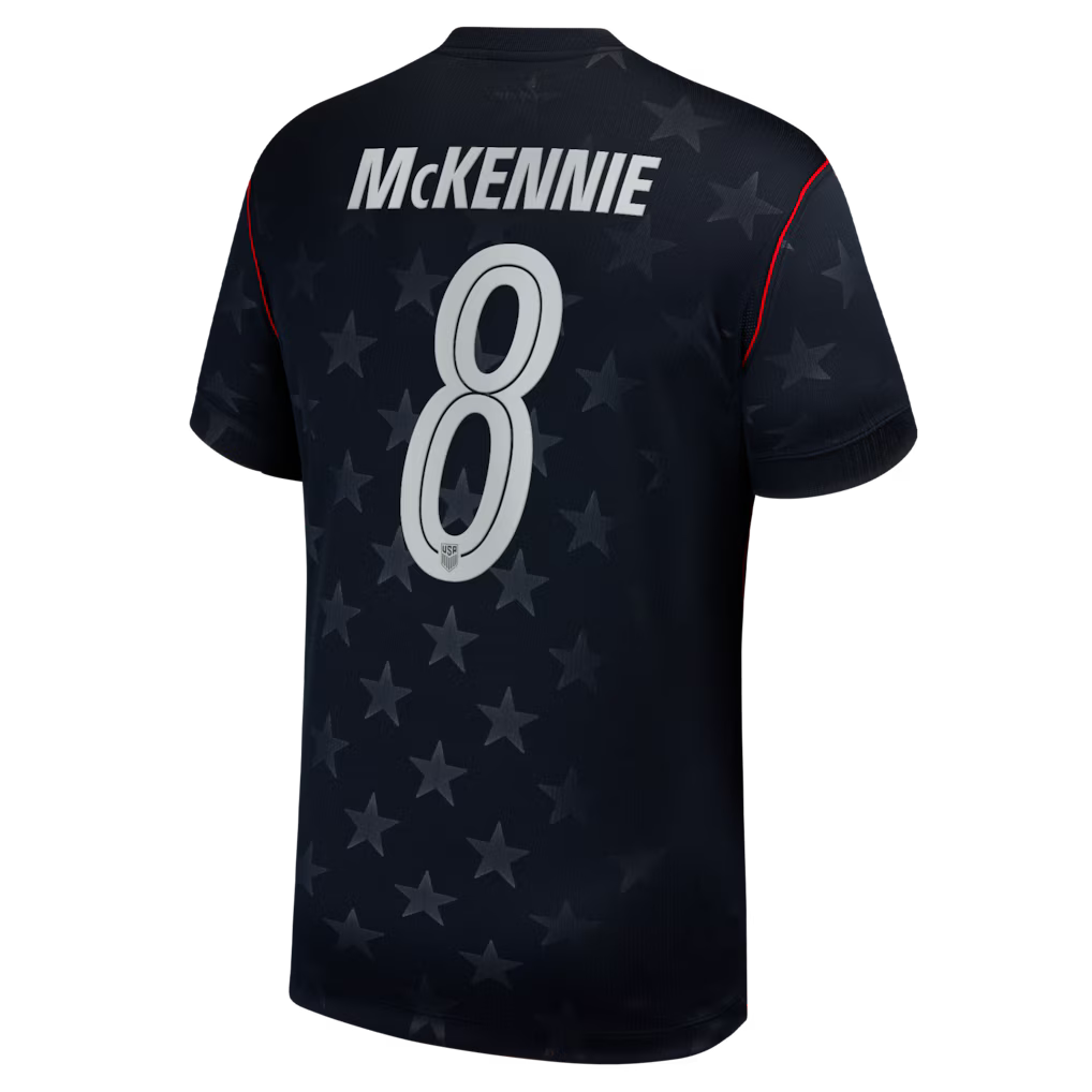 2026 World Cup Weston McKennie USA Soccer Jersey Player Version  Match Version - No. 8 Home Red&White and Away Black