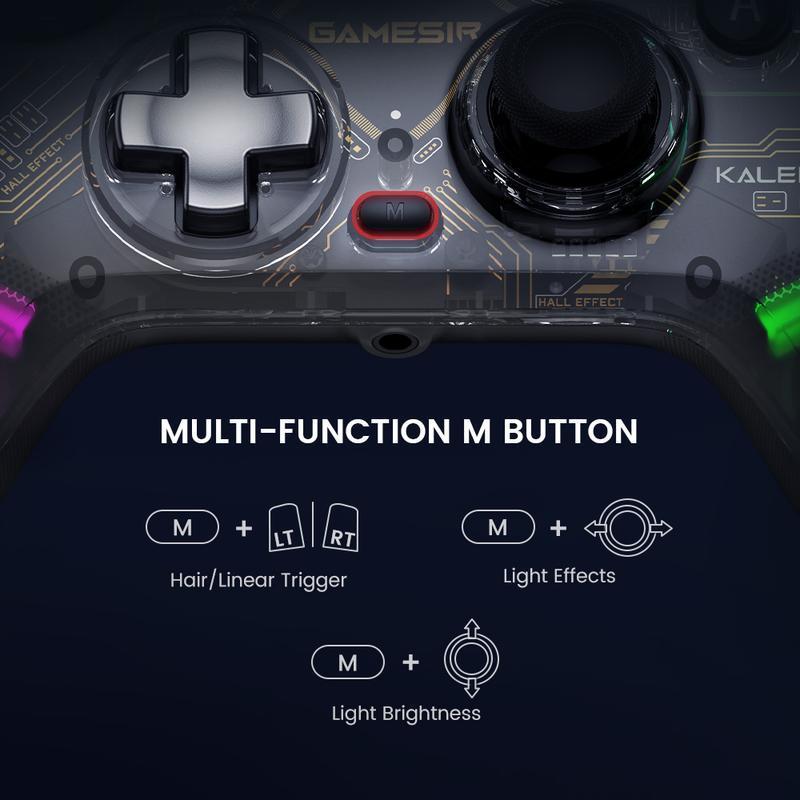 GameSir Kaleid Wired RGB Controller for Xbox Series X|S, Xbox One, Windows 10/11 & Steam Ultimate Anti-Drift Gamepad with Precision Hall Effect Sticks
