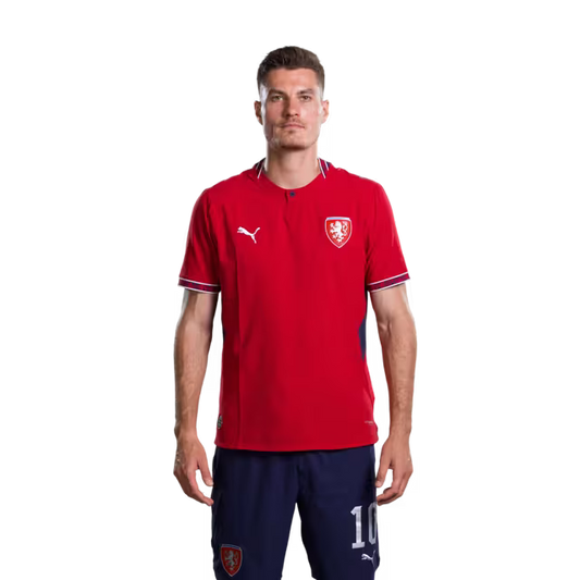 Czech Republic National Team 2026 World Cup Jersey (Player/Match Version) — Forwards: No. 9 Adam Hložek, No. 10 Patrik Schick, No. 11 Jan Kuchta/ Útočníci: č. 9 Adam HLOZEK, č. 10 Patrik Schick, č. 11 Jan KUCHTA