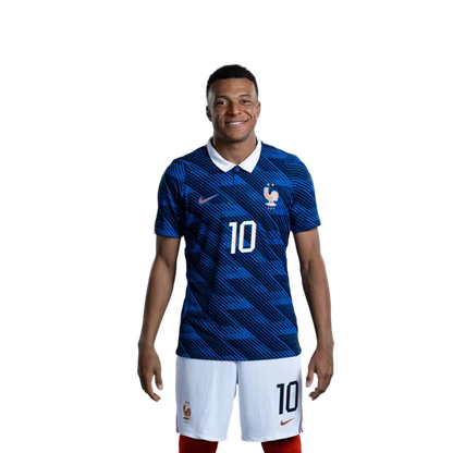 France National Football Team 2026 World Cup Jersey (Player Version/Match Version) — Forwards: No. 7 Ousmane Dembélé, No. 9 Marcus Thuram, No. 10 Kylian Mbappé / Attaquants : n° 7 Ousmane DEMBÉLÉ, n° 9 Marcus THURAM, n° 10 Kylian MBAPPÉ
