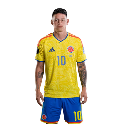Colombia National Football Team 2026 World Cup Jersey (Player Version/Match Version) — Midfielders:No. 10 James Rodríguez, No. 11 Jhon Arias, No. 15 Juan Portilla/Centrocampistas: N.º 10 James RODRÍGUEZ, N.º 11 Jhon ARIAS, N.º 15 Juan PORTILLA