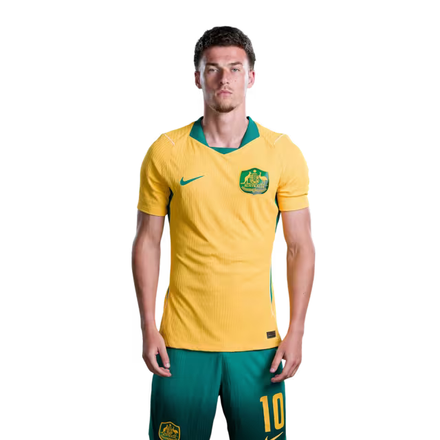 Australia National Soccer Team 2026 FIFA World Cup Jerseys (Player Version and Match Version) – Forwards: #7 Mathew LECKIE,#9 Mohamed TOURE,#10 Ajdin HRUSTIC