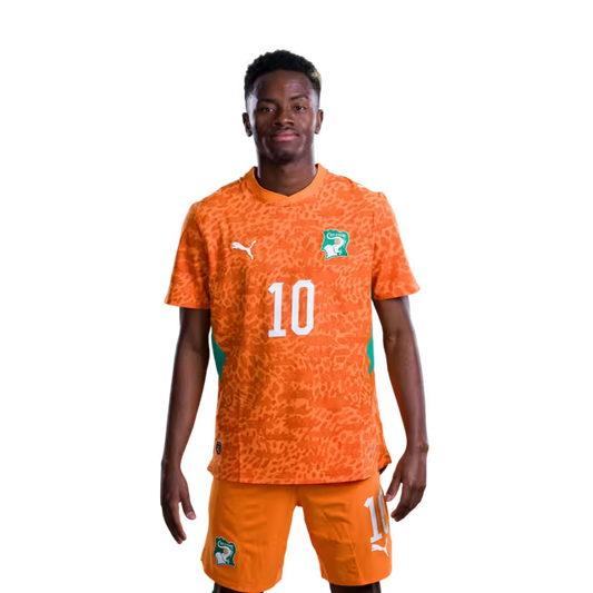 Côte d'Ivoire National Team 2026 World Cup Jersey (Player/Match Version) — Forwards: No. 9 Ange-Yoan Bonny, No. 10 Simon Adingra, No. 11 Yan Diomande/ Attaquants : n° 9 Ange-Yoan BONNY, n° 10 Simon ADINGRA, n° 11 Yan DIOMANDE