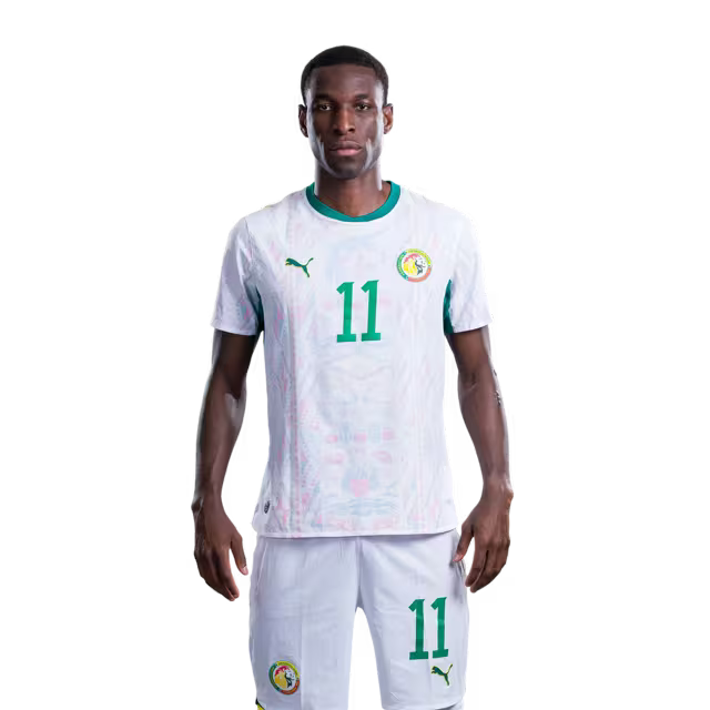 Senegal National Football Team 2026 World Cup Jersey (Player Version/Match Version) — Forwards: No.11 Nicolas JACKSON, No.12 Cherif NDIAYE,No.13 Iliman NDIAYE / Avants: No.11 Nicolas Jackson, No.12 Cherif NDIAYE,No.13 Iliman NDIAYE