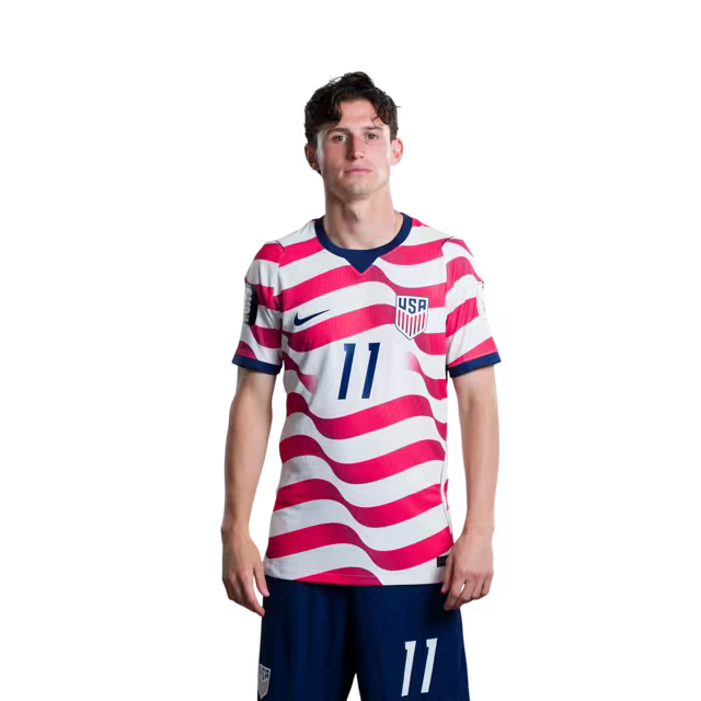 United States National Soccer Team 2026 FIFA World Cup Jersey (Player Version and Match Version) – Forwards: No. 9 Ricardo PEPI, No. 10 Christian PULISIC,No. 11 Brenden AARONSON