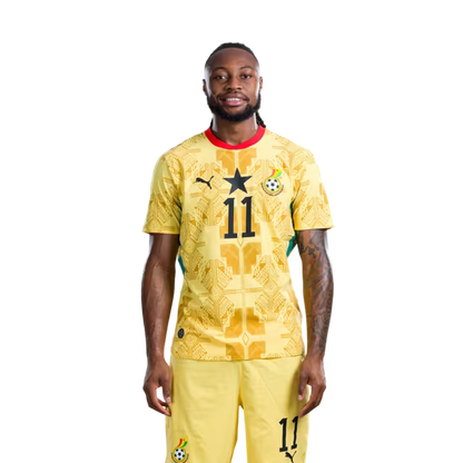 Ghana National Football Team 2026 World Cup Jersey (Player Version/Match Version) — Midfielders: No.11 Antoine SEMENYO, No.15 Elisha OWUSU,No.20 Augustine BOAKYE