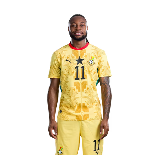 Ghana National Football Team 2026 World Cup Jersey (Player Version/Match Version) — Midfielders: No.11 Antoine SEMENYO, No.15 Elisha OWUSU,No.20 Augustine BOAKYE