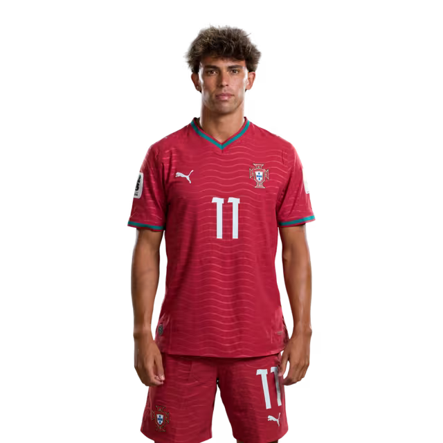 Portugal National Football Team 2026 World Cup Jersey (Player Version/Match Version) – Forwards: No. 7 Cristiano Ronaldo, No. 9 Gonçalo Ramos, No. 11 João Félix / Avançados: Nº 7 CRISTIANO RONALDO, Nº 9 GONCALO RAMOS, Nº 11 JOAO FELIX