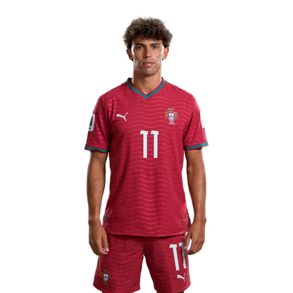 Portugal National Football Team 2026 World Cup Jersey (Player Version/Match Version) – Forwards: No. 7 Cristiano Ronaldo, No. 9 Gonçalo Ramos, No. 11 João Félix / Avançados: Nº 7 CRISTIANO RONALDO, Nº 9 GONCALO RAMOS, Nº 11 JOAO FELIX