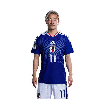 Japan National Football Team 2026 World Cup Kit (Player/Match Version) – Midfielders: No. 11 Daizen Maeda, No. 13 Keito Nakamura, No. 14 Junya Ito/サッカー日本代表 2026ワールドカップユニフォーム（選手バージョン／試合バージョン） MF：No.11 前田大然、No.13 中村敬斗、No.14 伊東純也