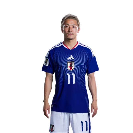 Japan National Football Team 2026 World Cup Kit (Player/Match Version) – Midfielders: No. 11 Daizen Maeda, No. 13 Keito Nakamura, No. 14 Junya Ito/サッカー日本代表 2026ワールドカップユニフォーム（選手バージョン／試合バージョン） MF：No.11 前田大然、No.13 中村敬斗、No.14 伊東純也
