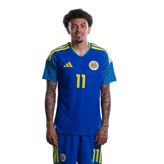2026 World Cup Curaçao National Football Team Jersey (Player/Match Version) — Forwards: No. 9 Juergen Locadia, No. 11 Jeremy Antonisse, No. 12 Sontje Hansen./Delanteronan: No.9 Juergen LOCADIA, No.11 Jeremy Antonisse,No.12 Sontje HANSEN