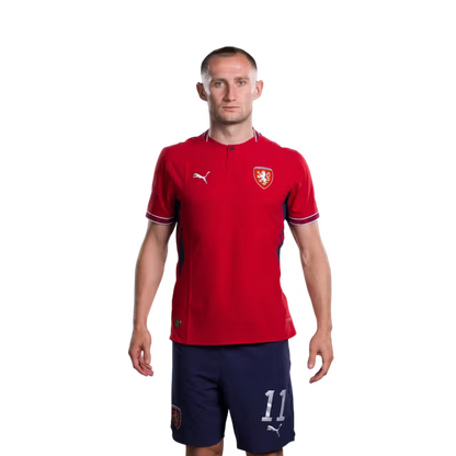 Czech Republic National Team 2026 World Cup Jersey (Player/Match Version) — Forwards: No. 9 Adam Hložek, No. 10 Patrik Schick, No. 11 Jan Kuchta/ Útočníci: č. 9 Adam HLOZEK, č. 10 Patrik Schick, č. 11 Jan KUCHTA