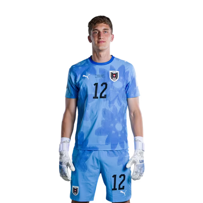 Austria National Team 2026 World Cup Jersey (Player Version/Match Issue) — Goalkeepers: No. 1 Alexander SCHLAGER, No. 12 Florian WIEGELE, No. 13 Patrick PENTZ / Torhüter: Nr. 1 Alexander SCHLAGER, Nr. 12 Florian WIEGELE, Nr. 13 Patrick PENTZ