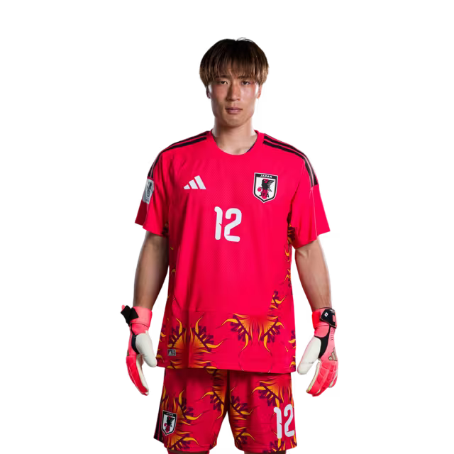 Japan National Football Team 2026 World Cup Jersey (Player Version/Match Kit) — Goalkeepers: No. 1 Zion Suzuki, No. 12 Keisuke Osako, No. 23 Tomoki Hayakawa/サッカー日本代表 2026年ワールドカップ用ユニフォーム（選手仕様／マッチモデル） — ゴールキーパー：No.1 鈴木彩艶、No.12 大迫敬介、No.23 早川友基
