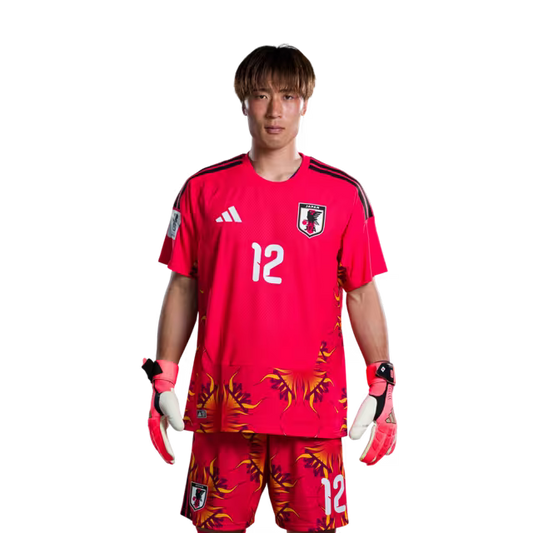 Japan National Football Team 2026 World Cup Jersey (Player Version/Match Kit) — Goalkeepers: No. 1 Zion Suzuki, No. 12 Keisuke Osako, No. 23 Tomoki Hayakawa/サッカー日本代表 2026年ワールドカップ用ユニフォーム（選手仕様／マッチモデル） — ゴールキーパー：No.1 鈴木彩艶、No.12 大迫敬介、No.23 早川友基