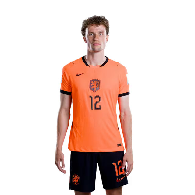 Netherlands National Team 2026 World Cup Jersey (Player Version/Match Version) — Defenders: No. 6 Jan Paul van Hecke, No. 12 Mats Wieffer, No. 15 Micky van de Ven / Verdedigers: nr. 6 Jan Paul VAN HECKE, nr. 12 Mats WIEFFER, nr. 15 Micky VAN DE VEN