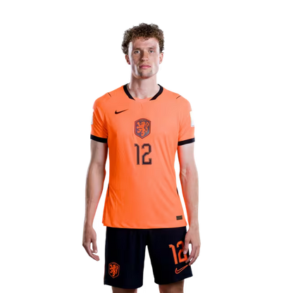 Netherlands National Team 2026 World Cup Jersey (Player Version/Match Version) — Defenders: No. 6 Jan Paul van Hecke, No. 12 Mats Wieffer, No. 15 Micky van de Ven / Verdedigers: nr. 6 Jan Paul VAN HECKE, nr. 12 Mats WIEFFER, nr. 15 Micky VAN DE VEN