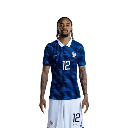France National Football Team 2026 World Cup Jersey (Player Version/Match Issue) — Forwards: No. 11 Michael Olise, No. 12 Bradley Barcola, No. 20 Désiré Doué, No. 22 Jean-Philippe Mateta / Maillot de l'équipe de France de football pour la Coupe du Monde